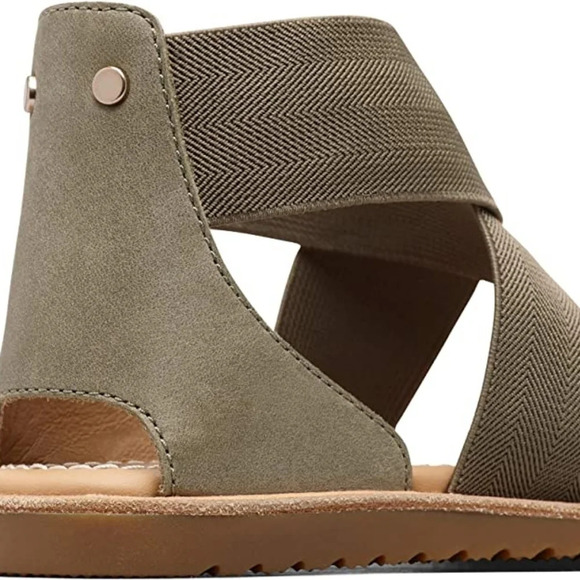 SOREL *Olive Green* Strappy Ella Sandals Size 7 - Picture 2 of 10